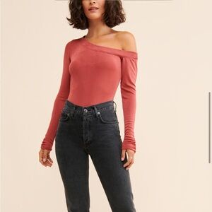 intimately by Free People That’s Hot Asymmetrical Thong Bodysuit